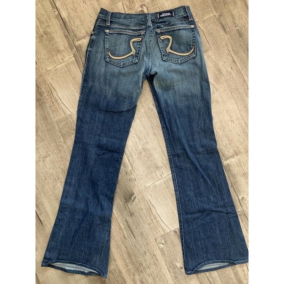 Rock & Republic Roth Rthva Jeans Low Flare Blue Size 28 Cut 000291 - Picture 7 of 12